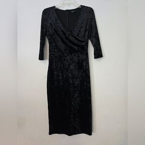 Joe and Elle Womens Dress large Black Velvet Cocktail Ladies